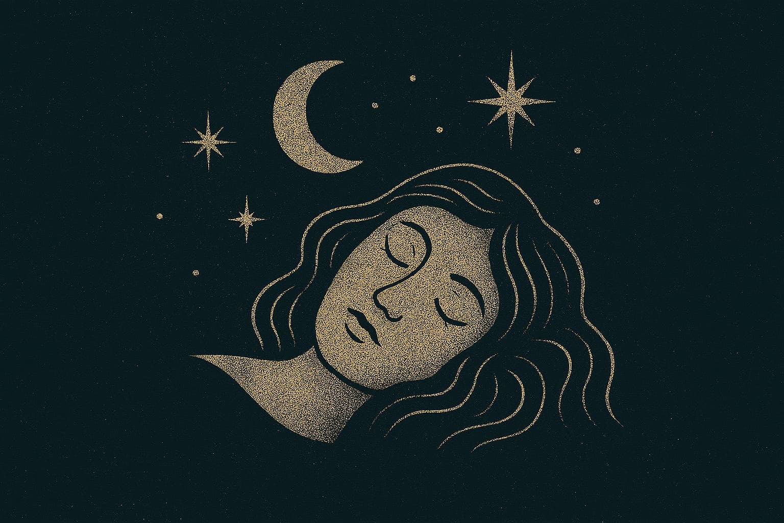Traumhafte Illustration einer schlafenden Person